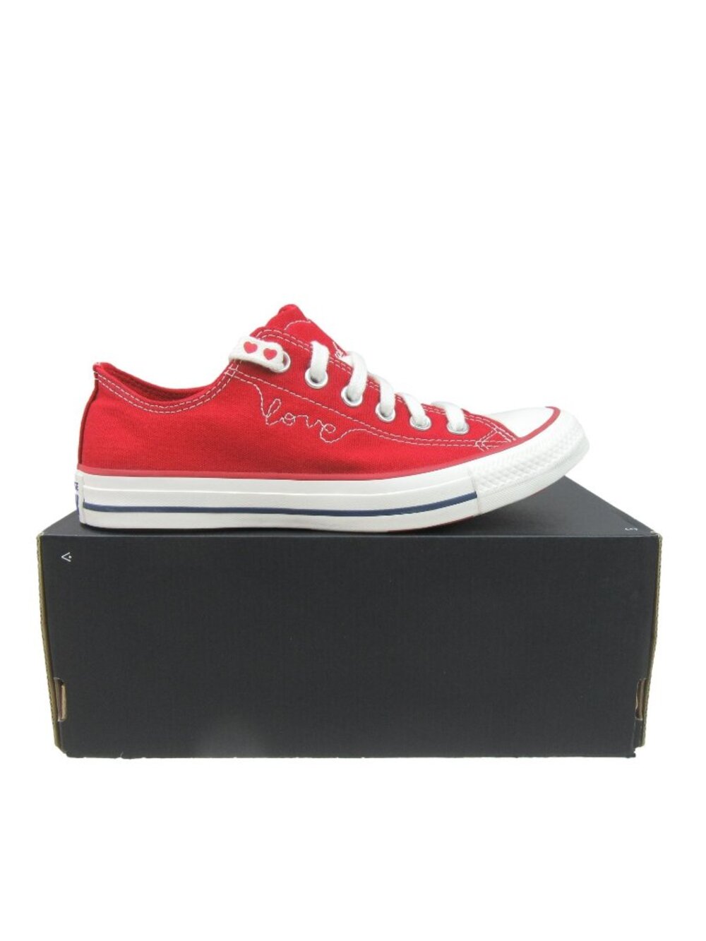 Converse CTAS OX Low Days Ahead Love Hearts Women's Size 7.5 Shoes NEW